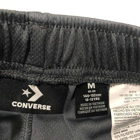 Converse Boys Youth Athletic Shorts Color Gray Size Medium 10-12 Years NWT - Picture 3 of 5